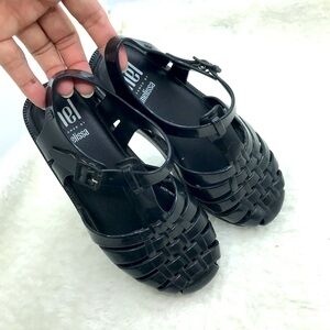 Melissa black jelly kids sandals size US 1